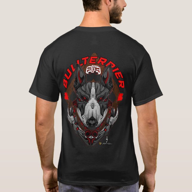 Camiseta BULL TERRIER Cyberpunk Samurai Elite (Verso)