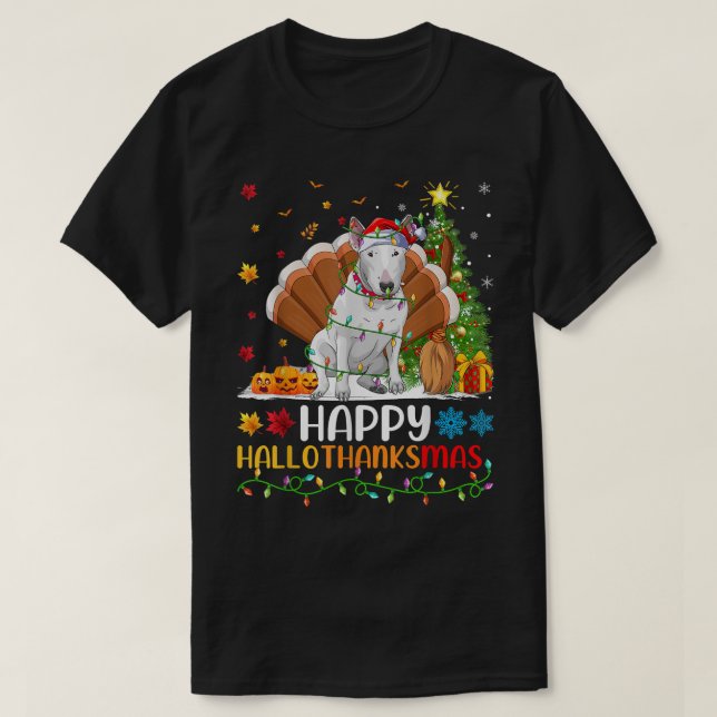 Camiseta Bull Terrier Dog Lover Funny Bull Terrier HelloTha (Frente do Design)