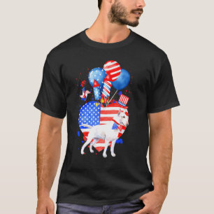 Camiseta Bull Terrier Dog Merica 4 De Julho Bandeira Americ