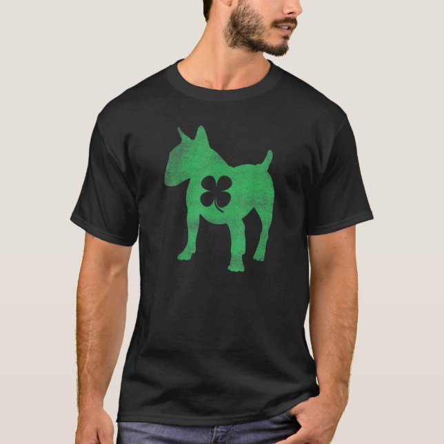 Camiseta Bull Terrier Dog Shamrock St Patricks Day Saint Pa (Frente)