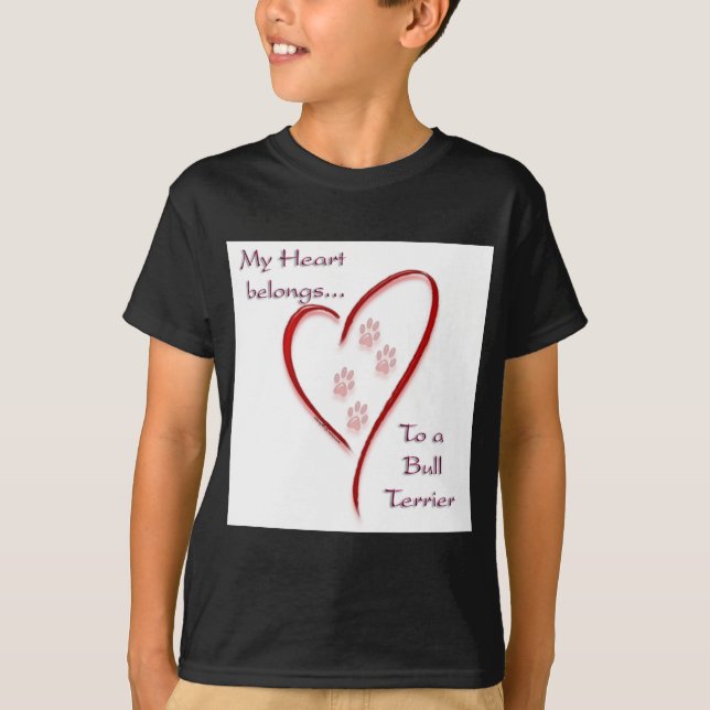 Camiseta Bull Terrier Heart Pertence (Frente)