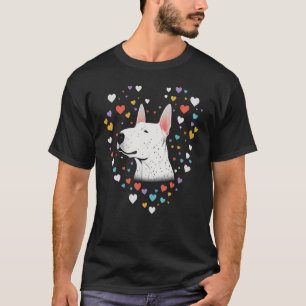Camiseta Bull Terrier Love Heart Dia de os namorados on Bul