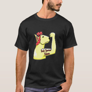 Camiseta Bull Terrier Mãe Tatto Tatto Bully Mãe Proprietári