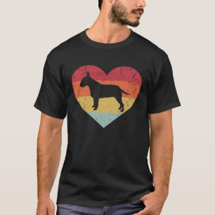 Camiseta Bull Terrier Men Bull Terrier Dog Heart Vin