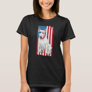Camiseta Bull Terrier Pai Mãe Americana Bandeira Miniatura