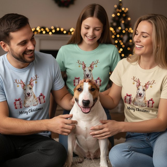 Camiseta Bull Terrier Reindeer (Criador carregado)