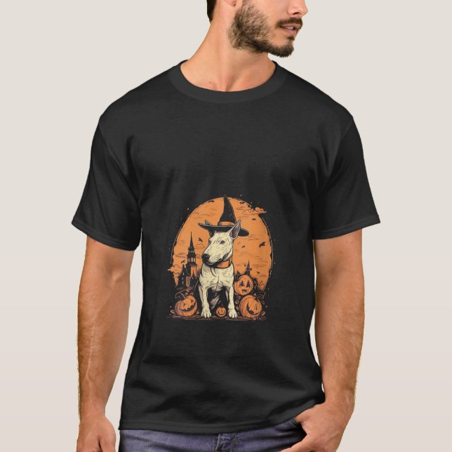 Camiseta Bull Terrier Witeen Halloween Figurume Dog Pup (Frente)