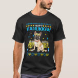 Camiseta Bulldog Chanukah Jewish Ugly Hanukkah Sweater Paja<br><div class="desc">Cachorro Chanukah Judeu Ugly Hanukkah Sweater Pajama.</div>