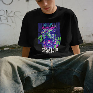 Camiseta Bulldog Colorido Funky – Fale Alto pela Verdade