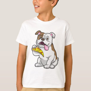 Camiseta Bulldog com pizza