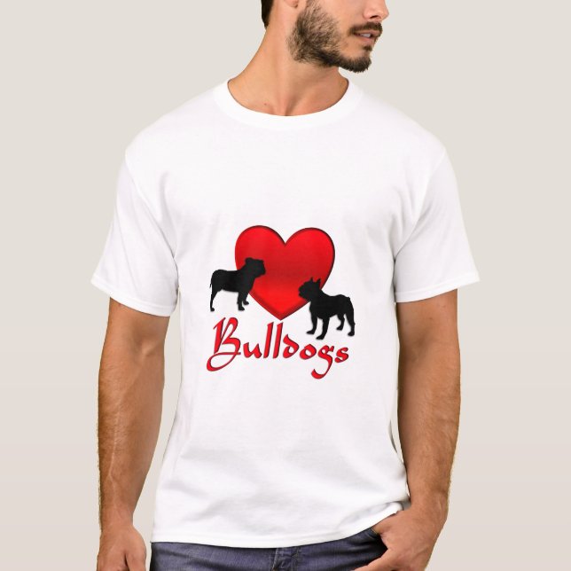Camiseta Bulldog do Coração (Frente)