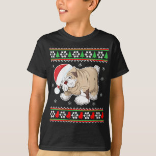 Camiseta Bulldog Dog-Ugly Christmas-Sweater Xmas