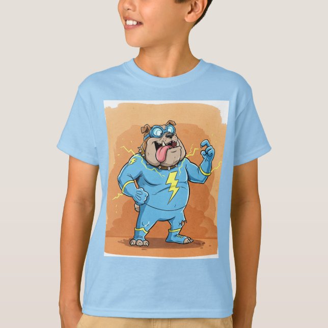 Camiseta Bulldog - Eletrochoque, por Natasha Us (Frente)