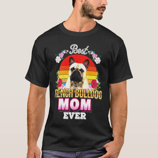 Camiseta Bulldog Floral Francês (Frente)