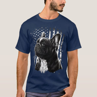 Camiseta Bulldog Francês 4 de julho de 3