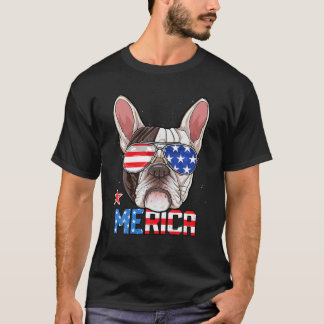 Camiseta Bulldog Francês 4 De Julho Merica Men Women Americ