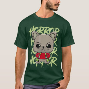 Camiseta Bulldog Francês Anime Cachorro Horror Oculto para