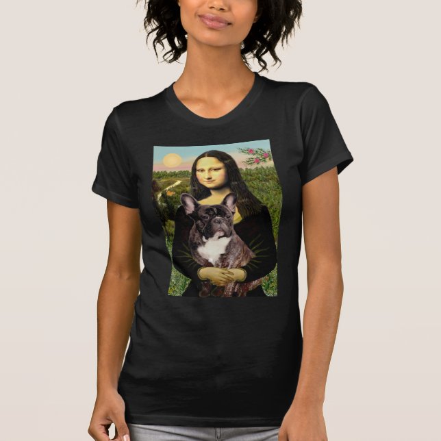 Camiseta Bulldog Francês (br10) - Mona Lisa (Frente)