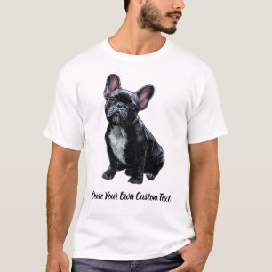 Camiseta Bulldog Francês Cachorro Crie Seu Próprio Texto Pe