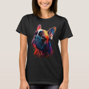 Camiseta Bulldog Francês Colorido