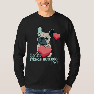 Camiseta Bulldog Francês Com Balão Em Forma de Coração Melh