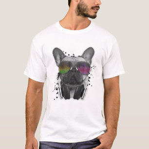 Camiseta Bulldog Francês Deejay Legal DJ Dog Lover Frenchie