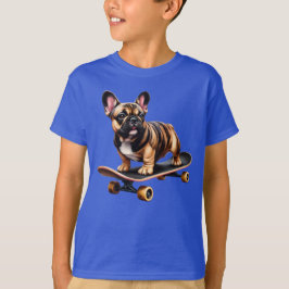 Camiseta Bulldog francês em skate