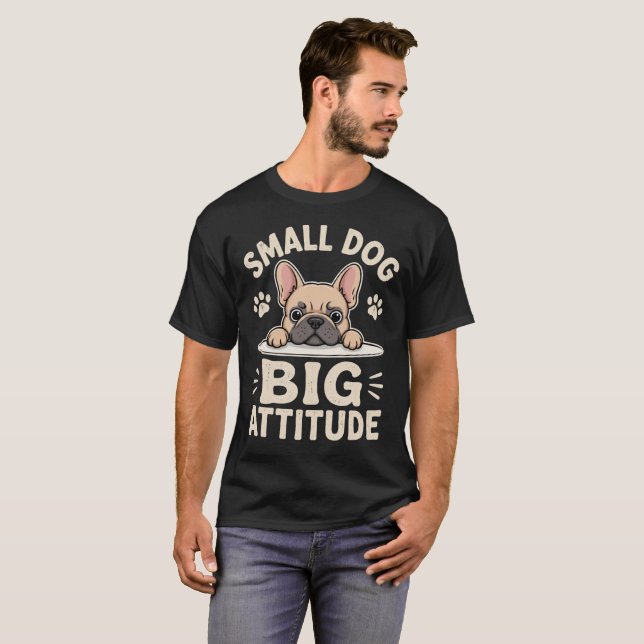 Camiseta Bulldog Francês Engraçado (Frente Completa)