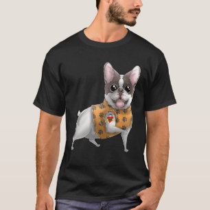 Camiseta Bulldog Francês Eu Amo Mamãe Tatuagem Dia das Mães