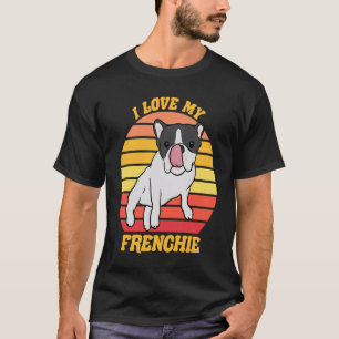 Camiseta Bulldog Francês Eu amo meu Frenchie Dono de Cach