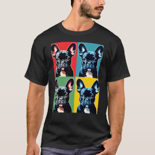 Camiseta Bulldog Francês - Französische Bulldogge - Pop Art