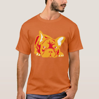 Camiseta Bulldog Francês laranja