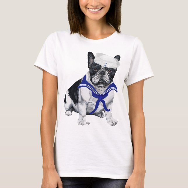 Camiseta Bulldog Francês Marinheiro (Frente)
