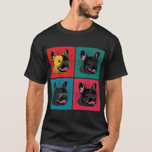 Camiseta Bulldog Francês no Estilo Andy Warhole, Frenchie