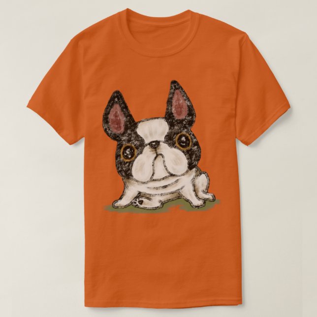Camiseta Bulldog Francês numa pose engraçada (Frente do Design)