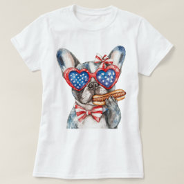 Camiseta Bulldog Francês Patriótico