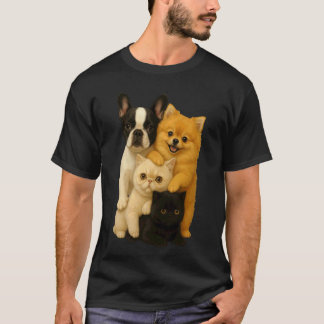 Camiseta Bulldog Francês Pomerânia Exótico Shorthair Munchk