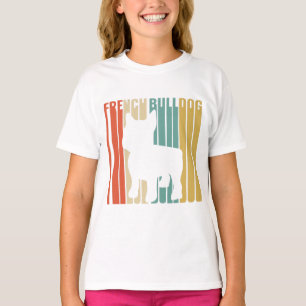 Camiseta Bulldog Francês Retro 1970s Presente Para O Cacho
