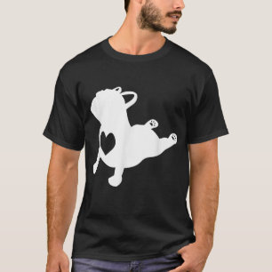 Camiseta Bulldog Francês Yoga Love Heart Frenchie Workout