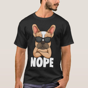 Camiseta Bulldog Frenchie Nope Dog Mãe Girls