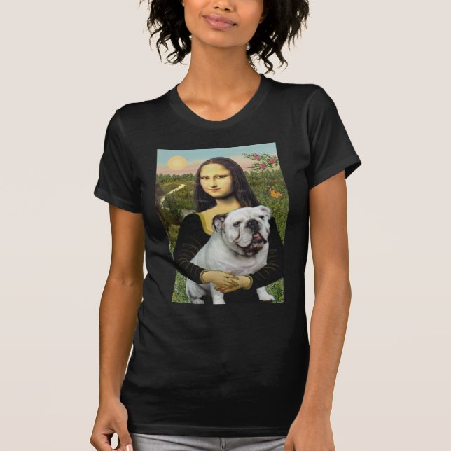 Camiseta Bulldog Inglês 9 - Mona Lisa (Frente)