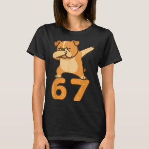 Camiseta Bulldog Inglês Cachorro 67 Meme Seis Sete Divertid