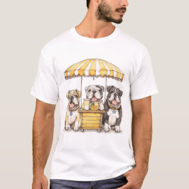 Camiseta Bulldog Inglês Correndo Pista De Limonada