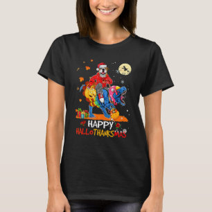 Camiseta Bulldog Inglês Feliz Hallothanksmas Dia das Bruxas