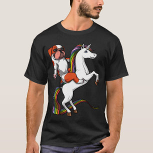 Camiseta Bulldog Inglês Montando Unicórnio
