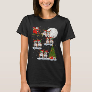 Camiseta Bulldog Inglês Papai Noel Trenó Voador Divertido M