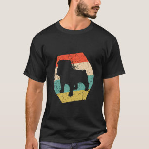 Camiseta Bulldog Inglês Raça de Cão Retrô em Hexágono Destr