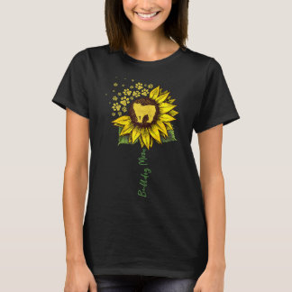 Camiseta Bulldog Mãe Sunflower English Bulldog Dons