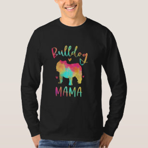 Camiseta Bulldog Mama Colorida Inglês Buldogue Mãe