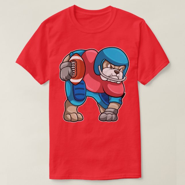 Camiseta Bulldog no Esporte com Helmet (Frente do Design)